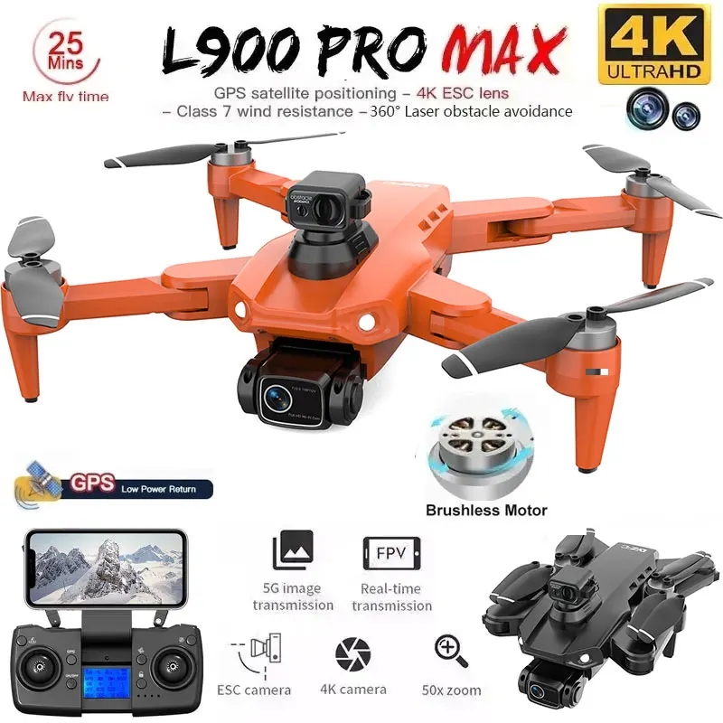 L900 Pro MAX GPS โดรน 4K Profe - Drone Camera Professional บทวิจารณ์และราคา